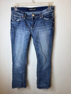 Express Blue Mid Wash Bootcut Jeans